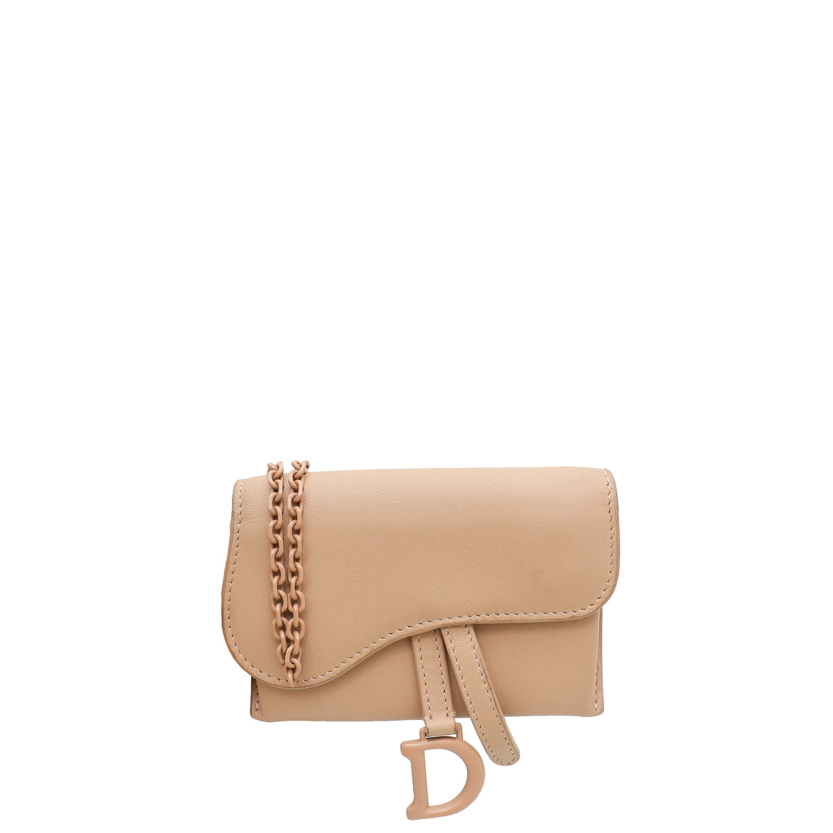 Christian Dior Blush Nano Saddle Chain Pouch