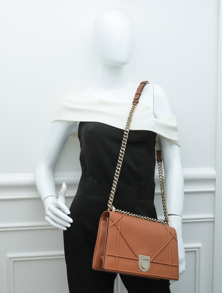 Christian Dior Brown Diorama Medium Bag