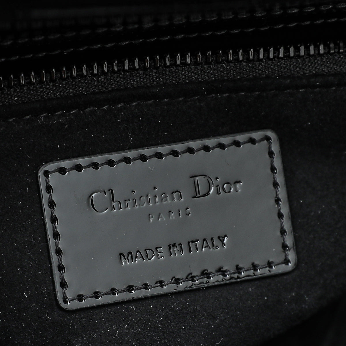 Christian Dior Black Ultraglossy Lady Dior Small Bag