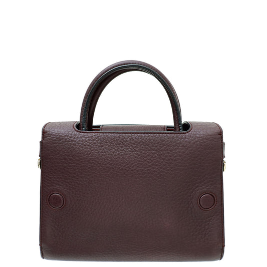 Christian Dior Burgundy Diorever Top Handle Small Bag