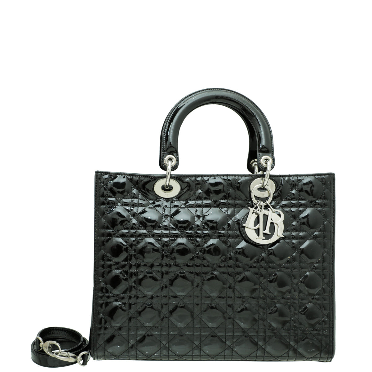 Christian Dior Black Lady Dior Large Bag