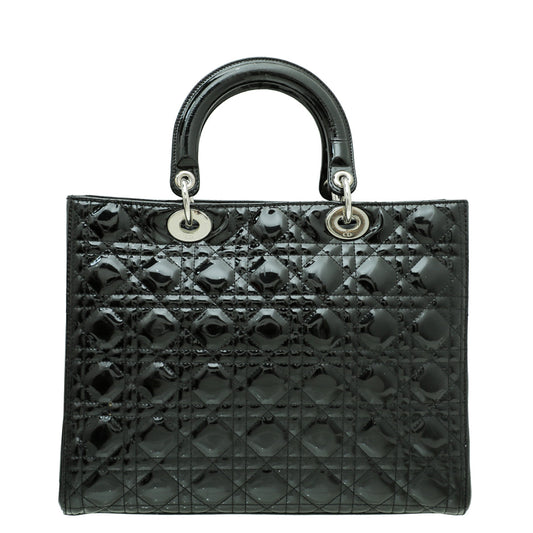 Christian Dior Black Lady Dior Large Bag