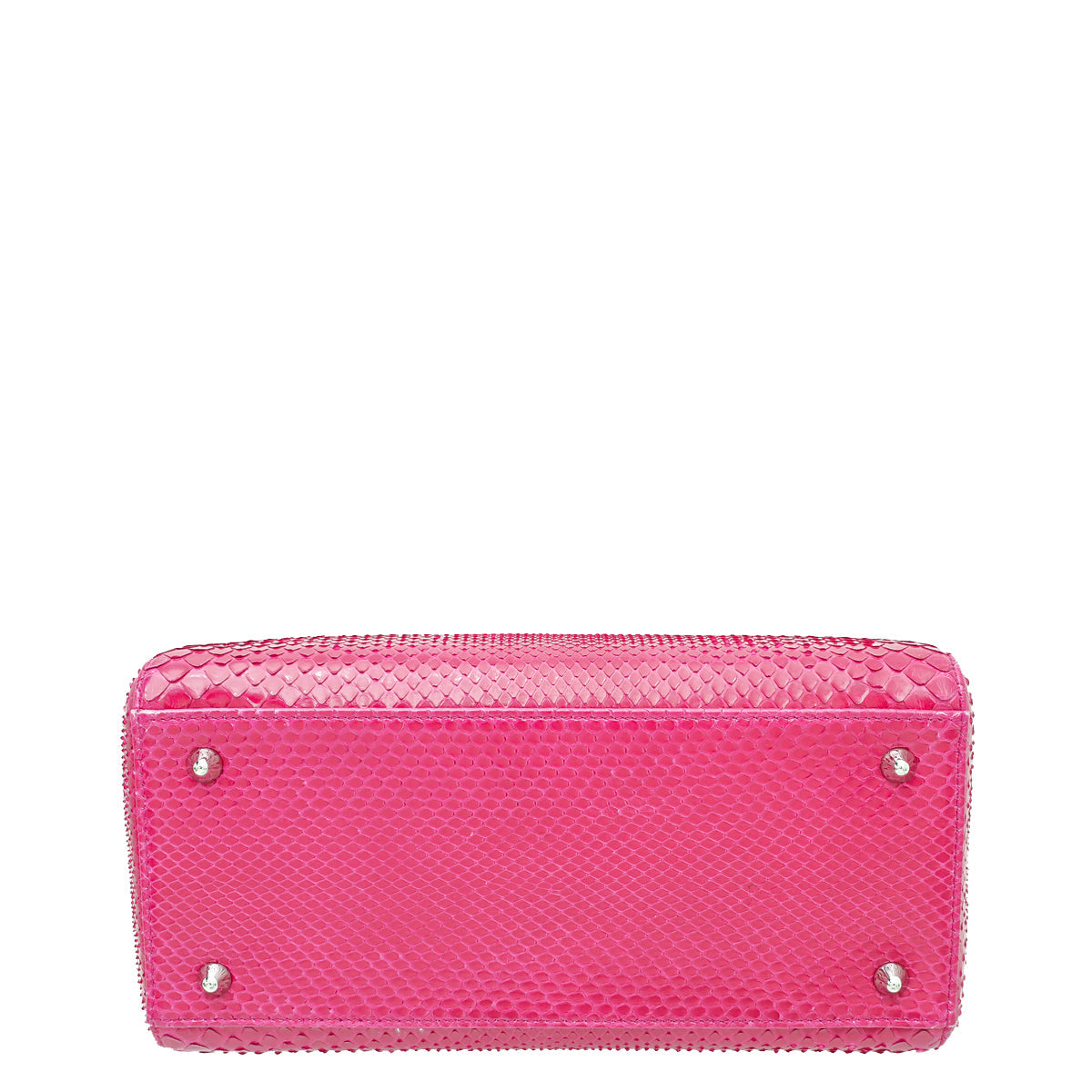 Christian Dior Fuchsia Python Lady Dior Medium Bag