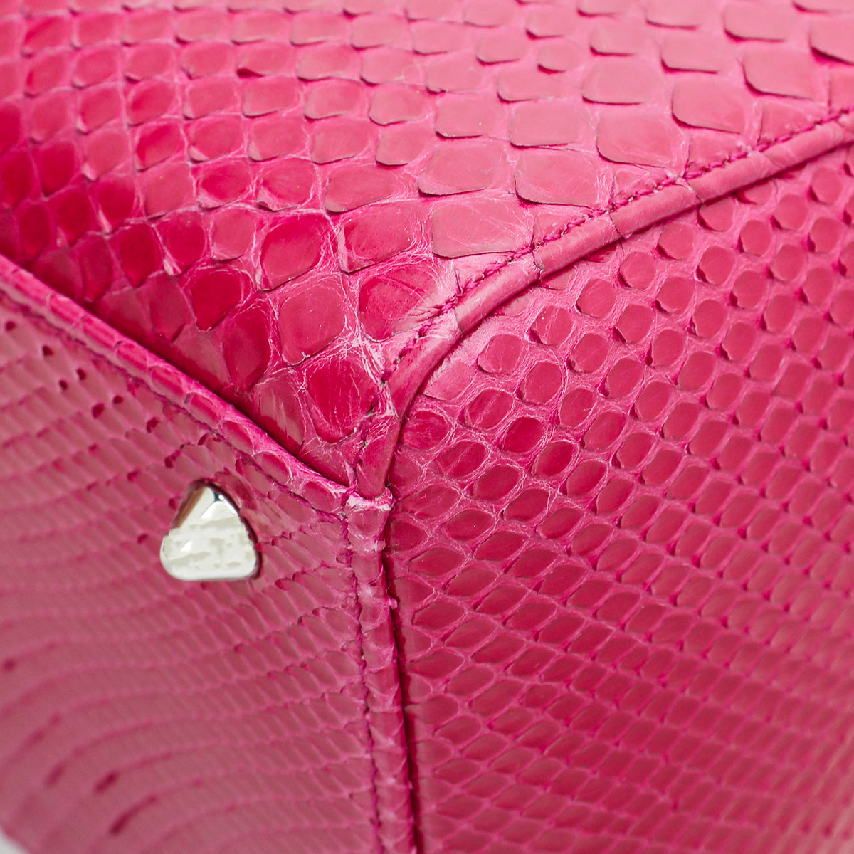 Christian Dior Fuchsia Python Lady Dior Medium Bag