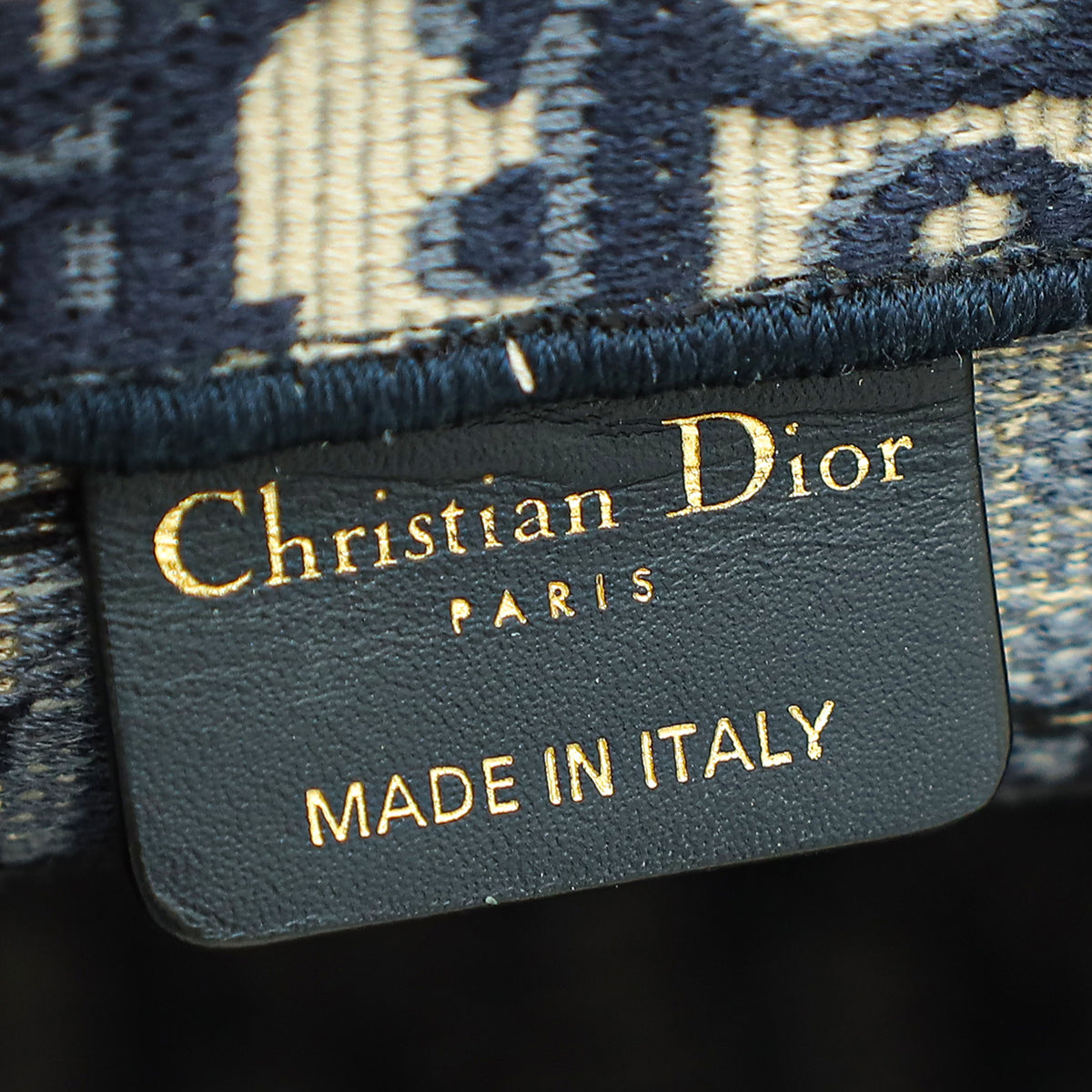 Christian Dior Navy Blue Oblique Book Tote Large Bag