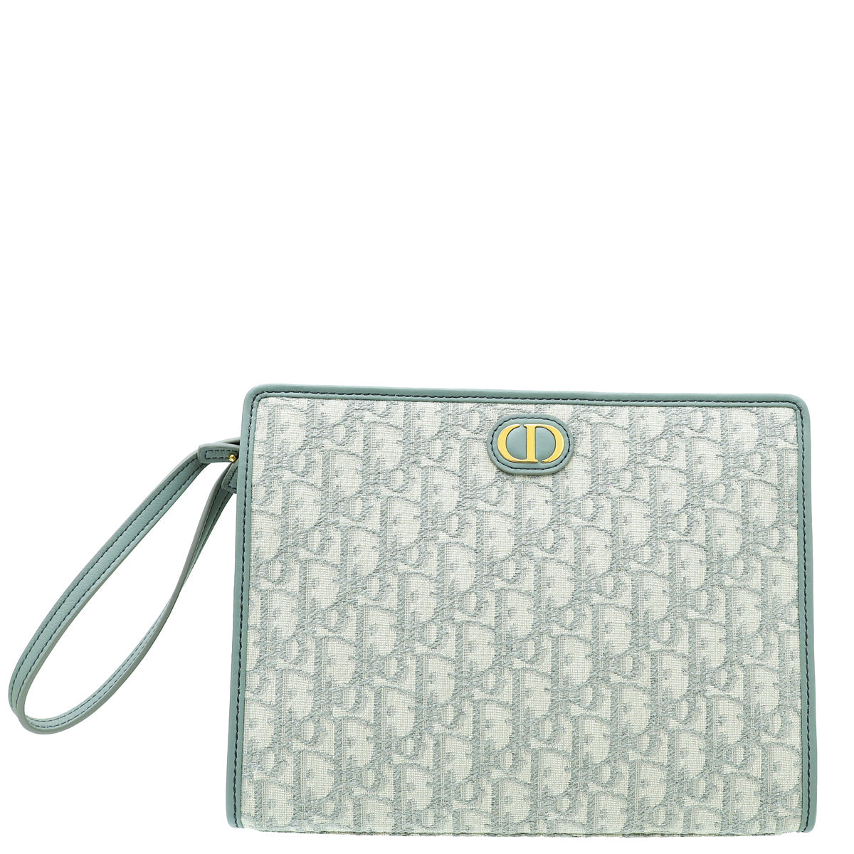 Christian Dior Grey 30 Montaigne Oblique Medium Pouch