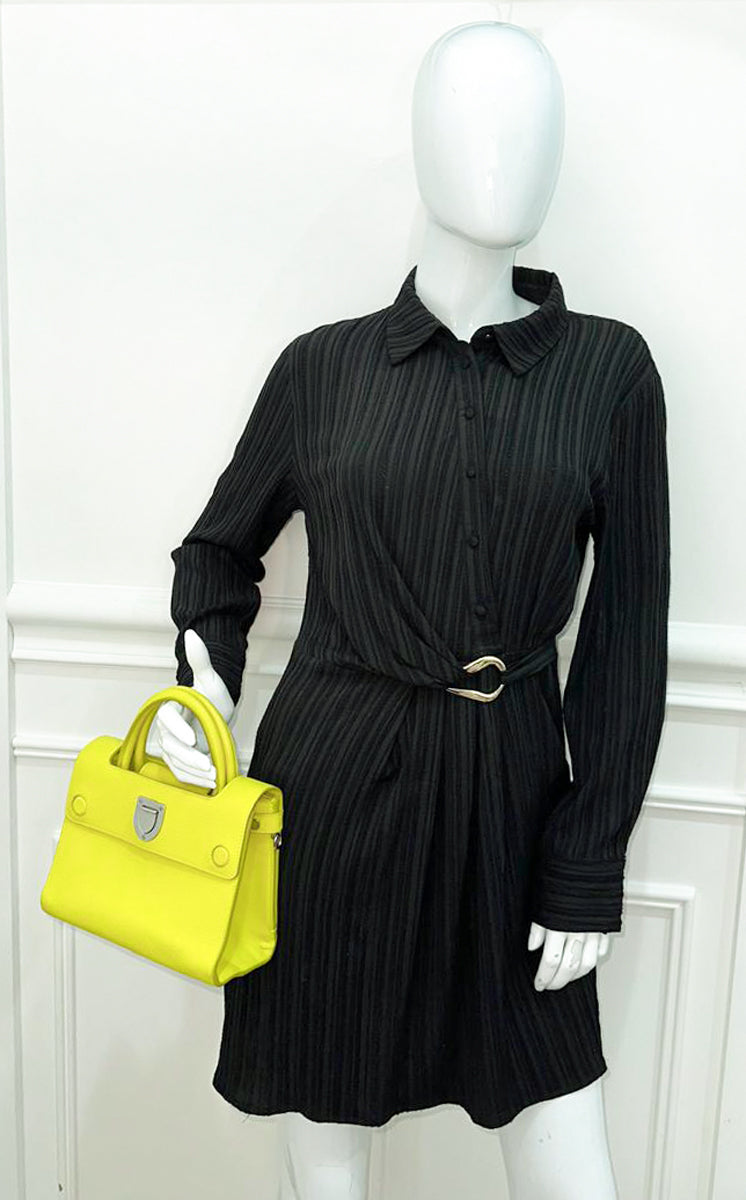 Christian Dior Neon Yellow Diorever Mini Top Handle Bag