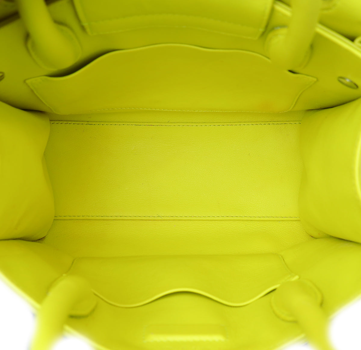 Christian Dior Neon Yellow Diorever Mini Top Handle Bag