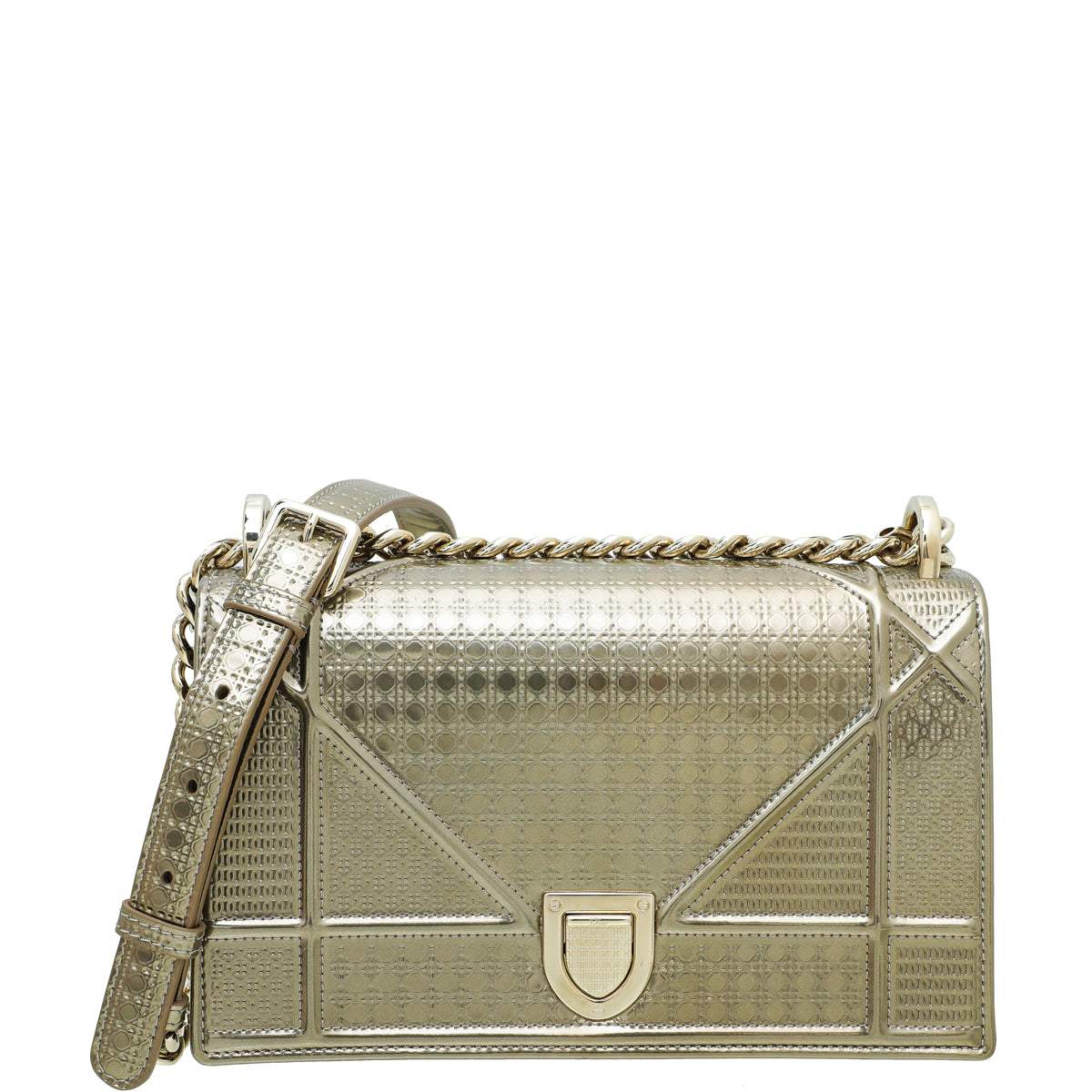 Christian Dior Champagne Diorama Micro Cannage Small Bag