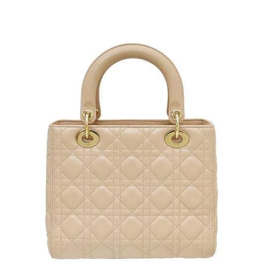 Christian Dior Nude Lady Dior Medium Bag