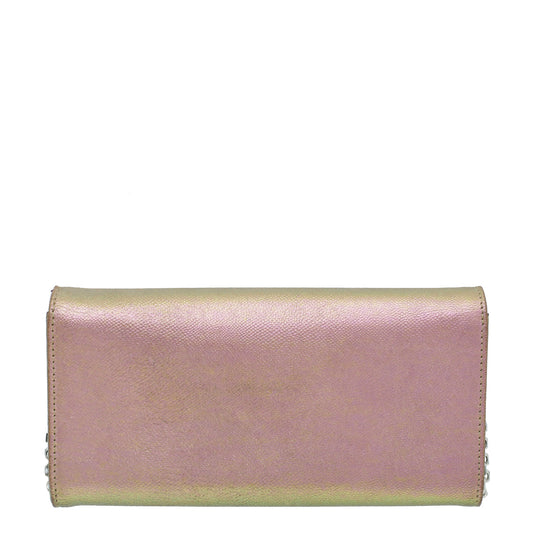 Christian Dior Pink Iridescent Turn Me Dior Croisiere Wallet On Chain