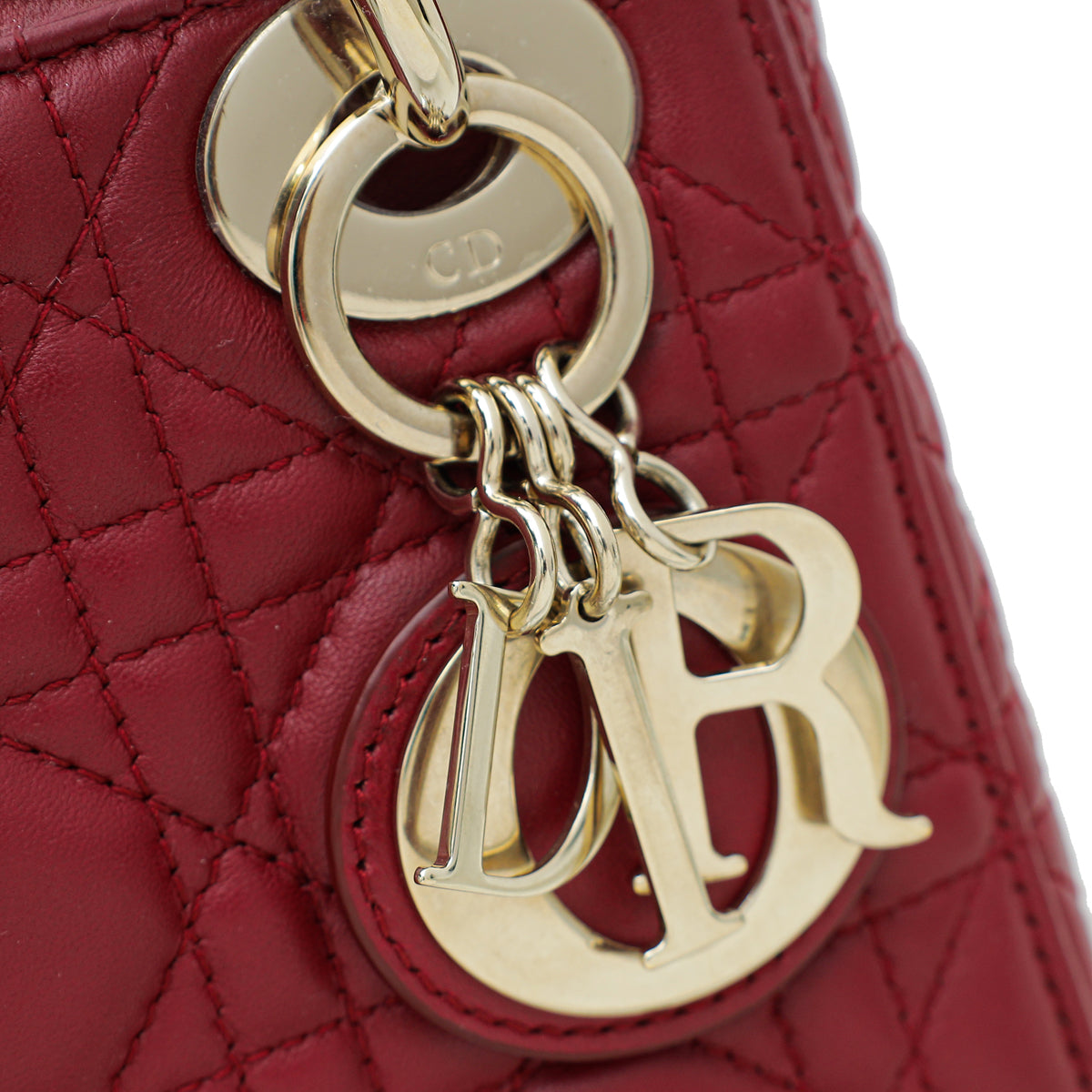 Christian Dior Red Chain Mini Lady Dior Bag