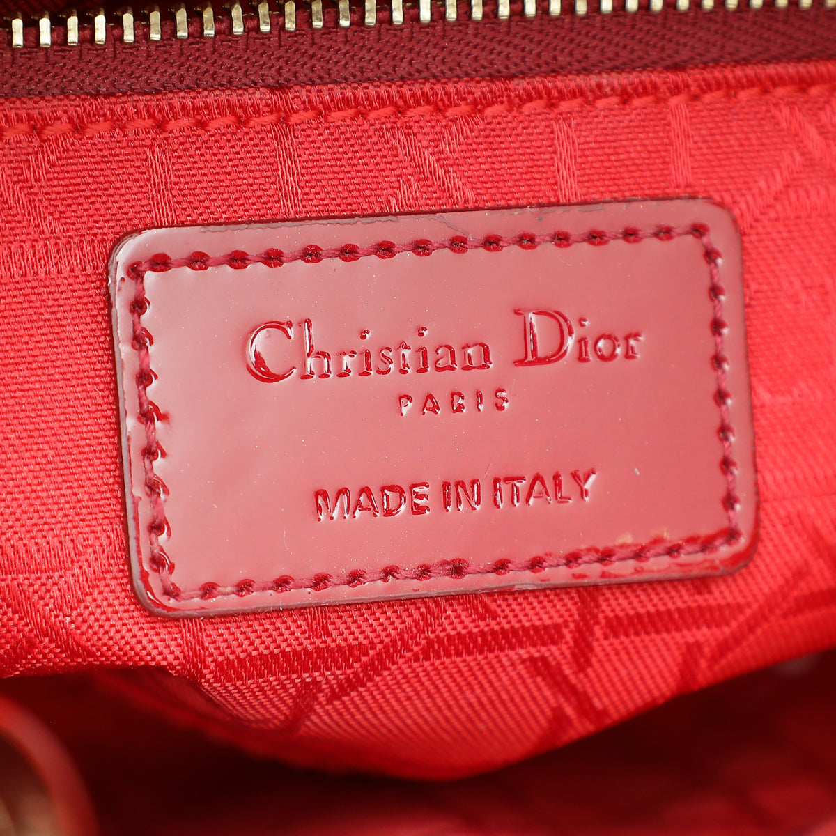 Christian Dior Red Chain Mini Lady Dior Bag