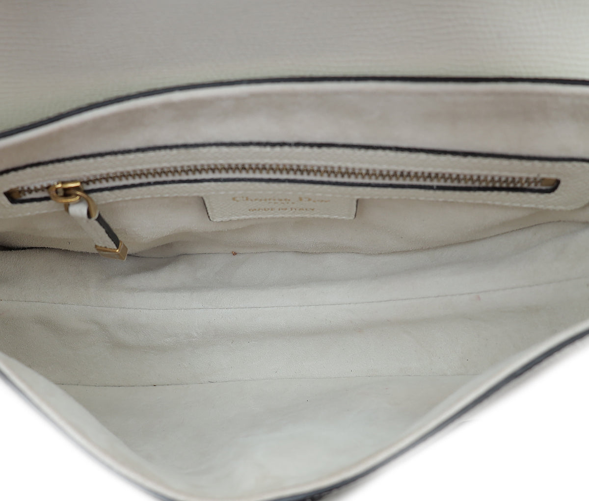 Christian Dior White Saddle Medium Bag