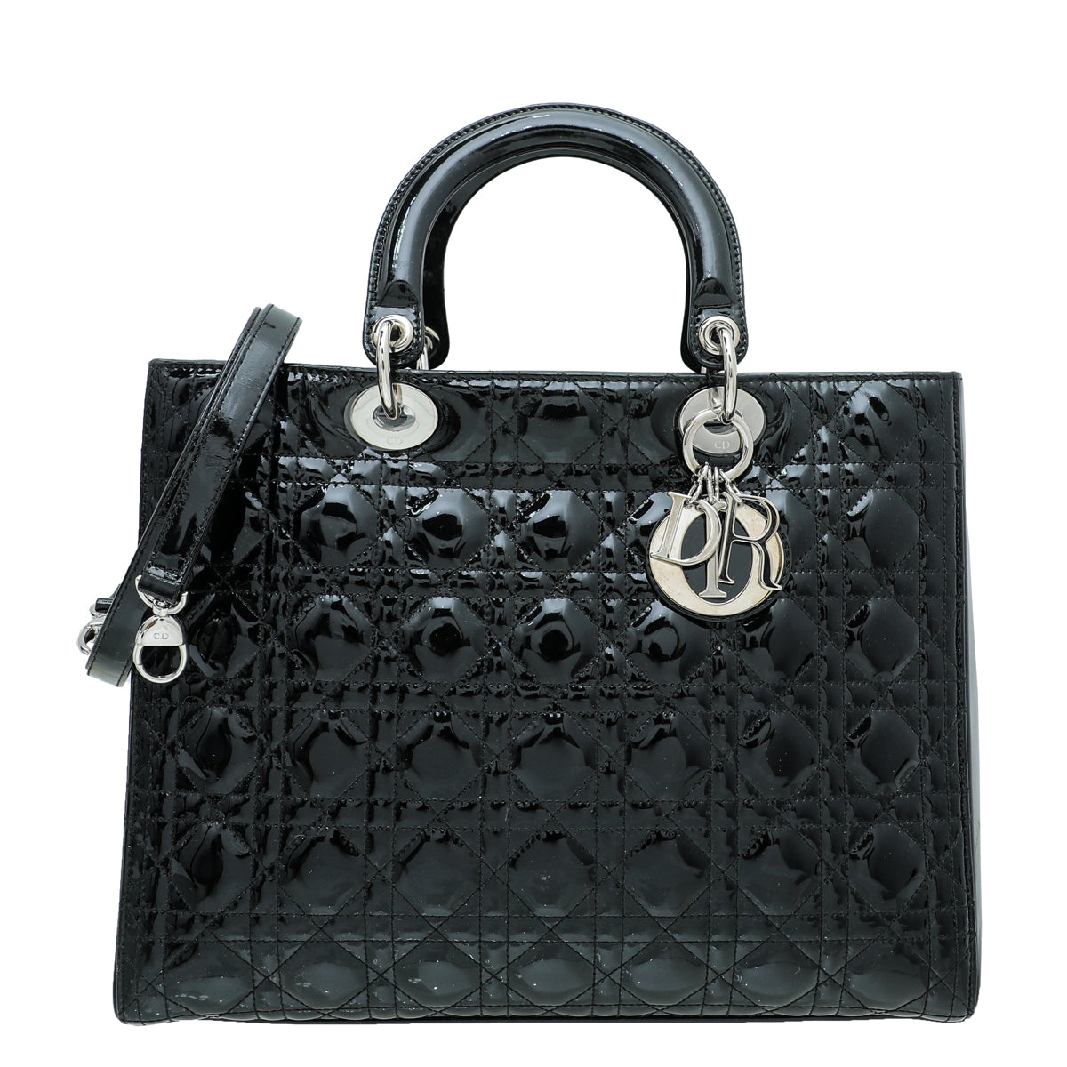 Christian Dior Black Lady Dior Large Bag