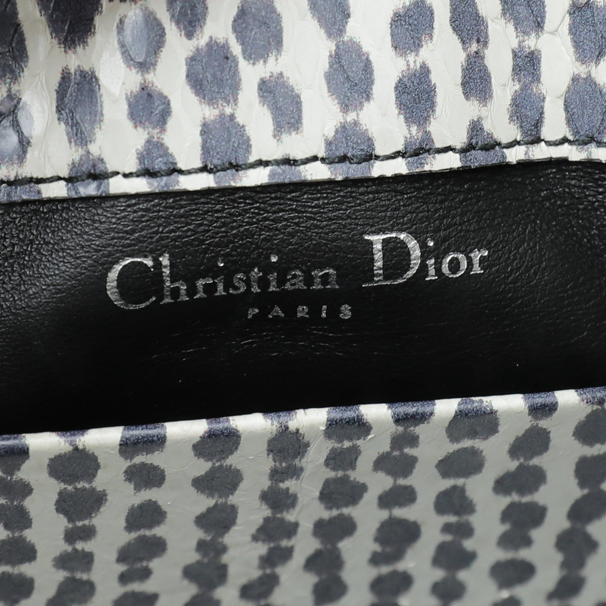 Christian Dior Bicolor Dior Spotted Ayers Open Bar Bag