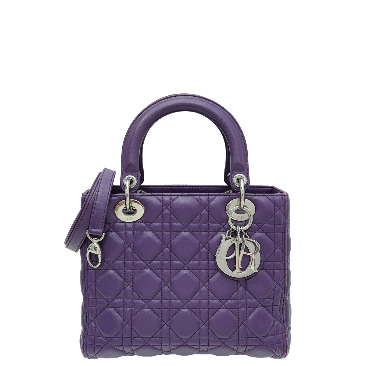 Christian Dior Violet Lady Dior Medium Bag