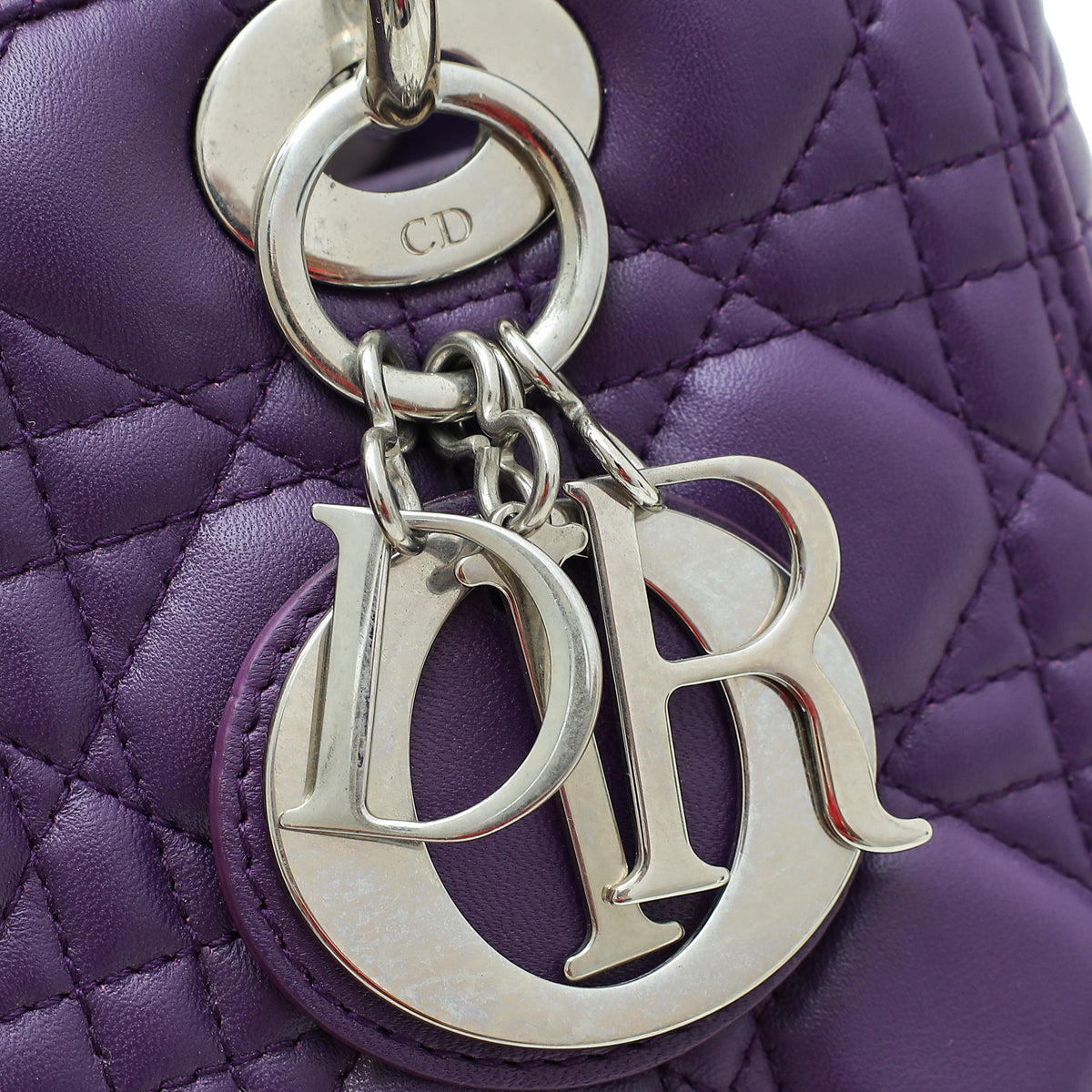 Christian Dior Violet Lady Dior Medium Bag