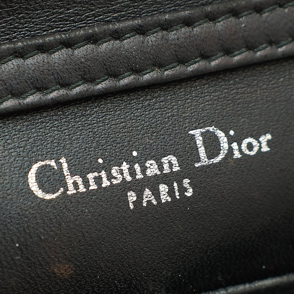 Christian Dior Black Diorama Wallet On Chain