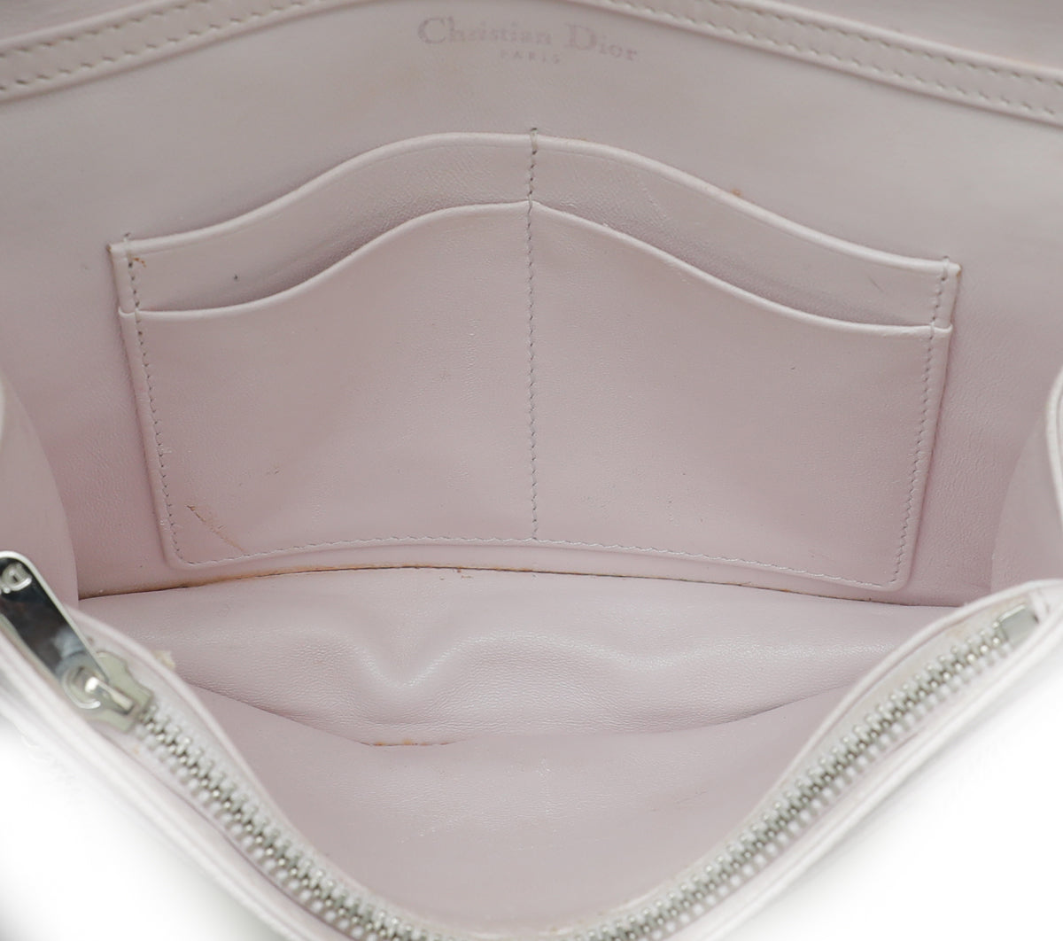 Christian Dior Light Pink Diorama Chain Clutch