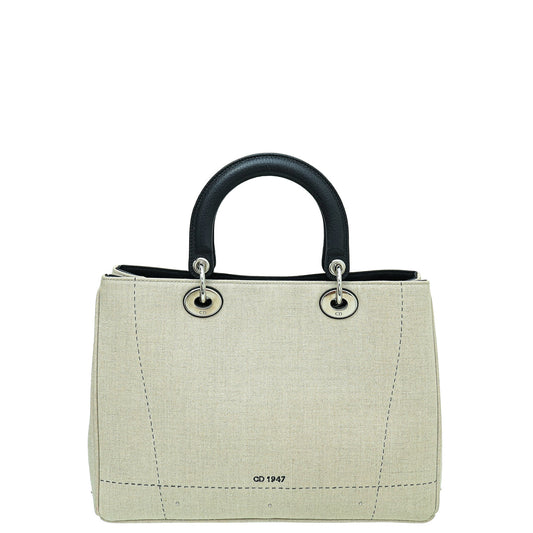 Christian Dior Bicolor Diorissimo Tote Etoile Medium Bag