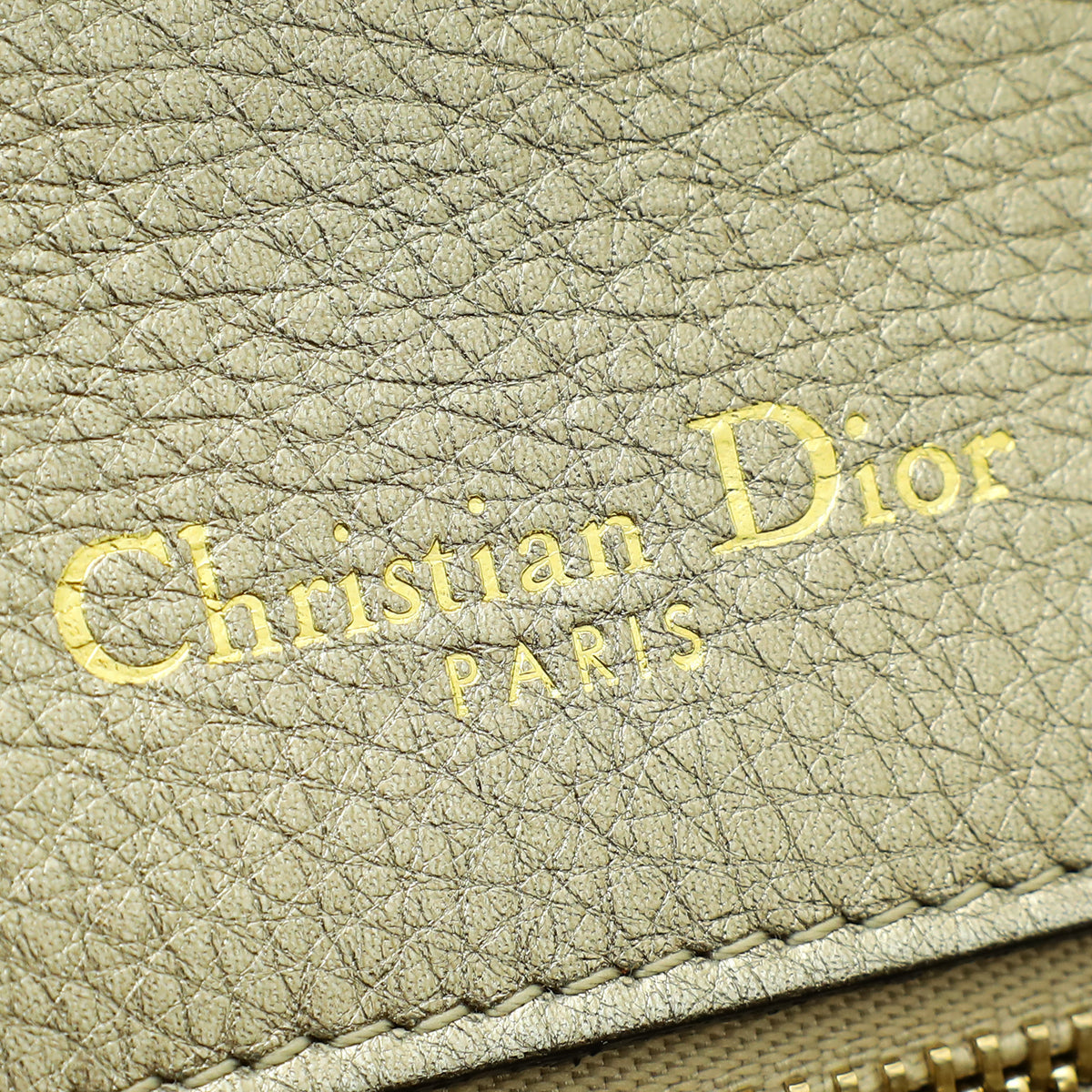 Christian Dior Metallic Champagne Diorama Medium Bag