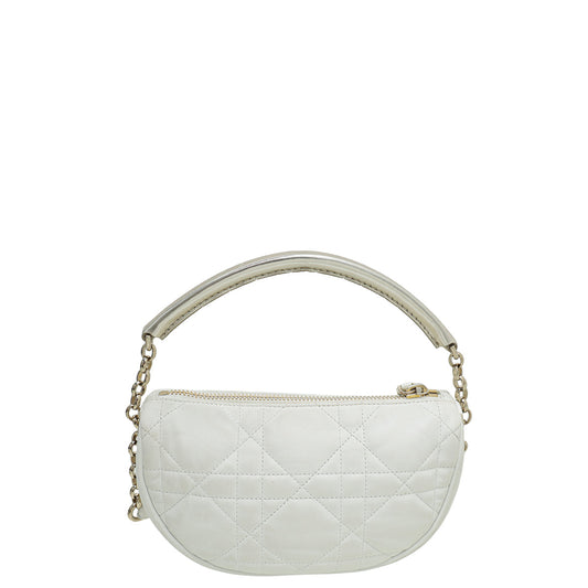 Christian Dior White Vibe Hobo Small Bag