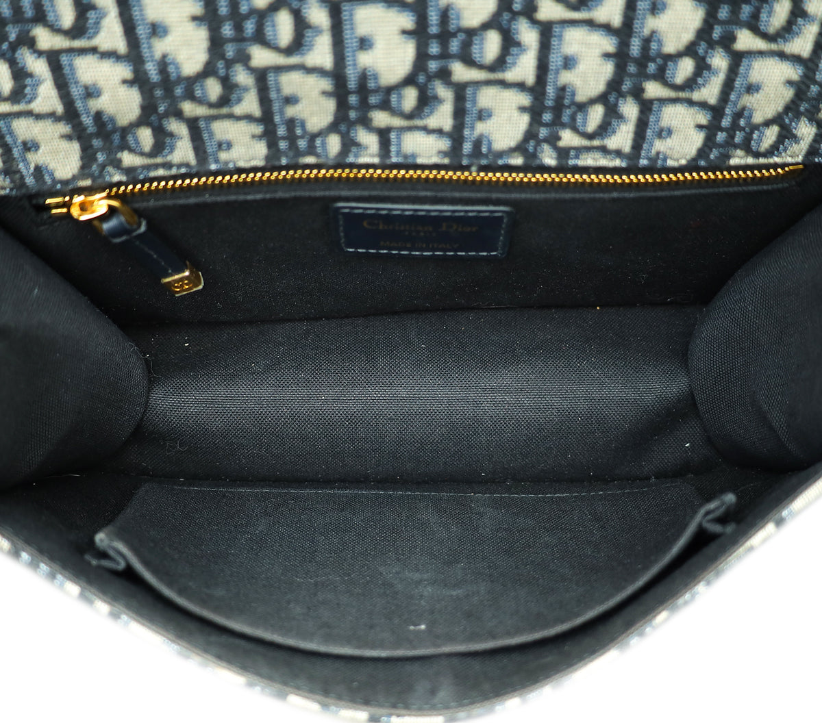 Christian Dior Navy Blue 30 Montaigne Oblique Flap Chain Bag