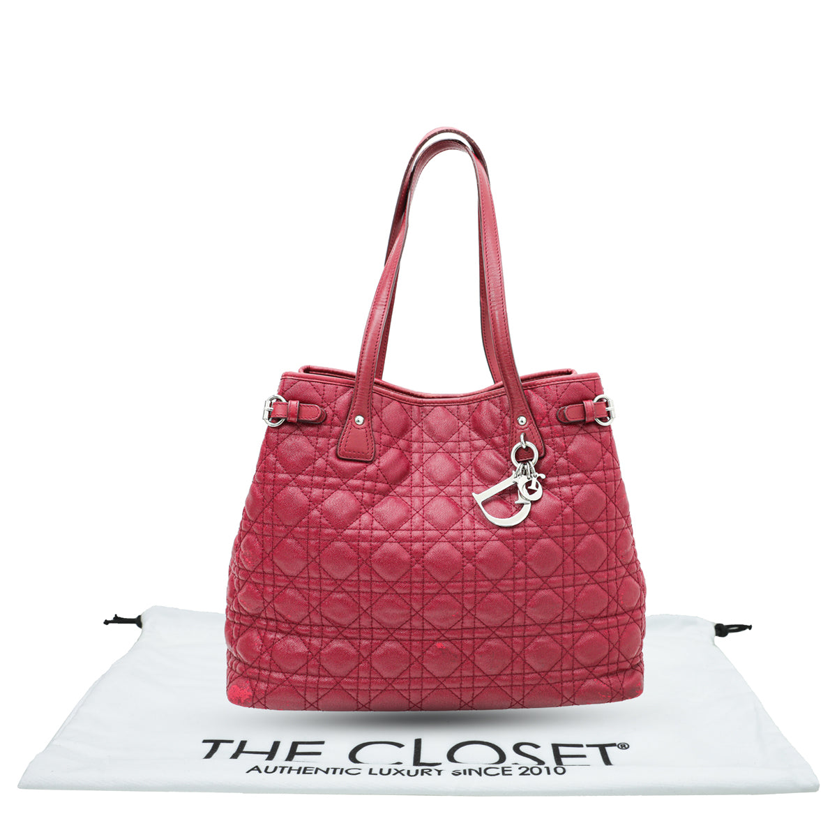 Christian Dior Red Nylon Panarea Tote Bag