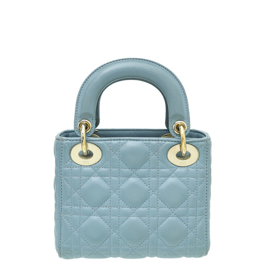 Christian Dior Coud Blue Chain Mini Lady Dior Bag