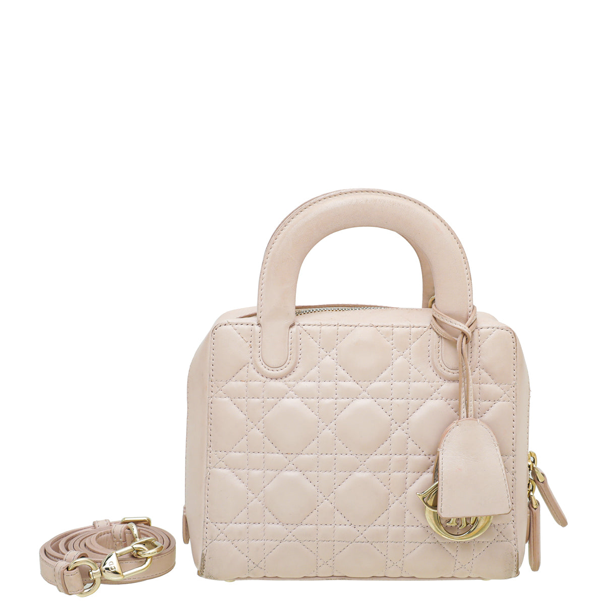 Christian Dior Light Pink Cannage Lily Tote Bag