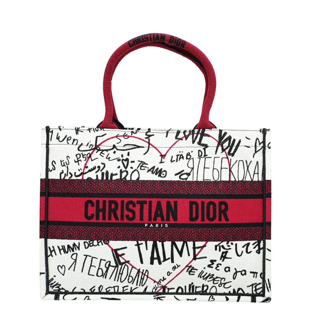 Christian Dior Multicolor Book Tote Dioramour Graffiti Medium Bag