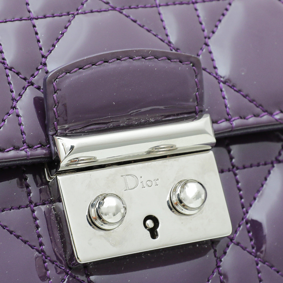 Christian Dior Violet Miss Dior Promenade Pouch Chain