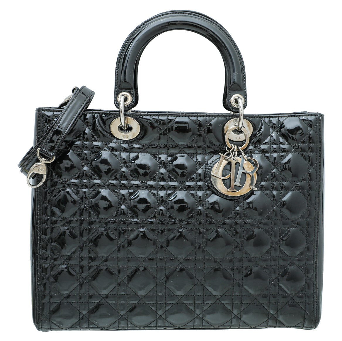 Christian Dior Black Lady Dior Large Bag