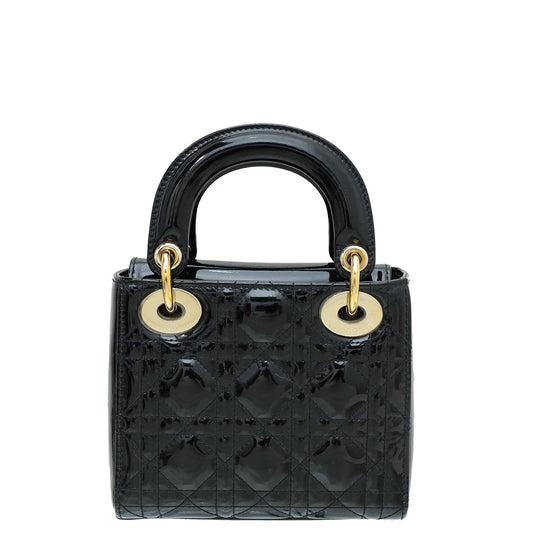 Christian Dior Black Lady Dior Mini Chain Bag