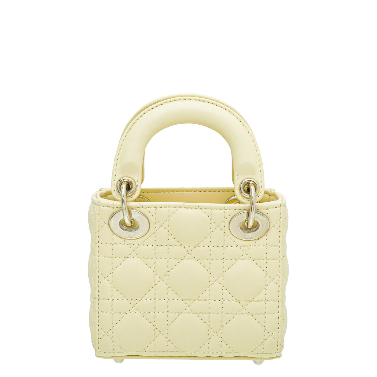 Christian Dior Light Yellow Lambskin Micro Bag