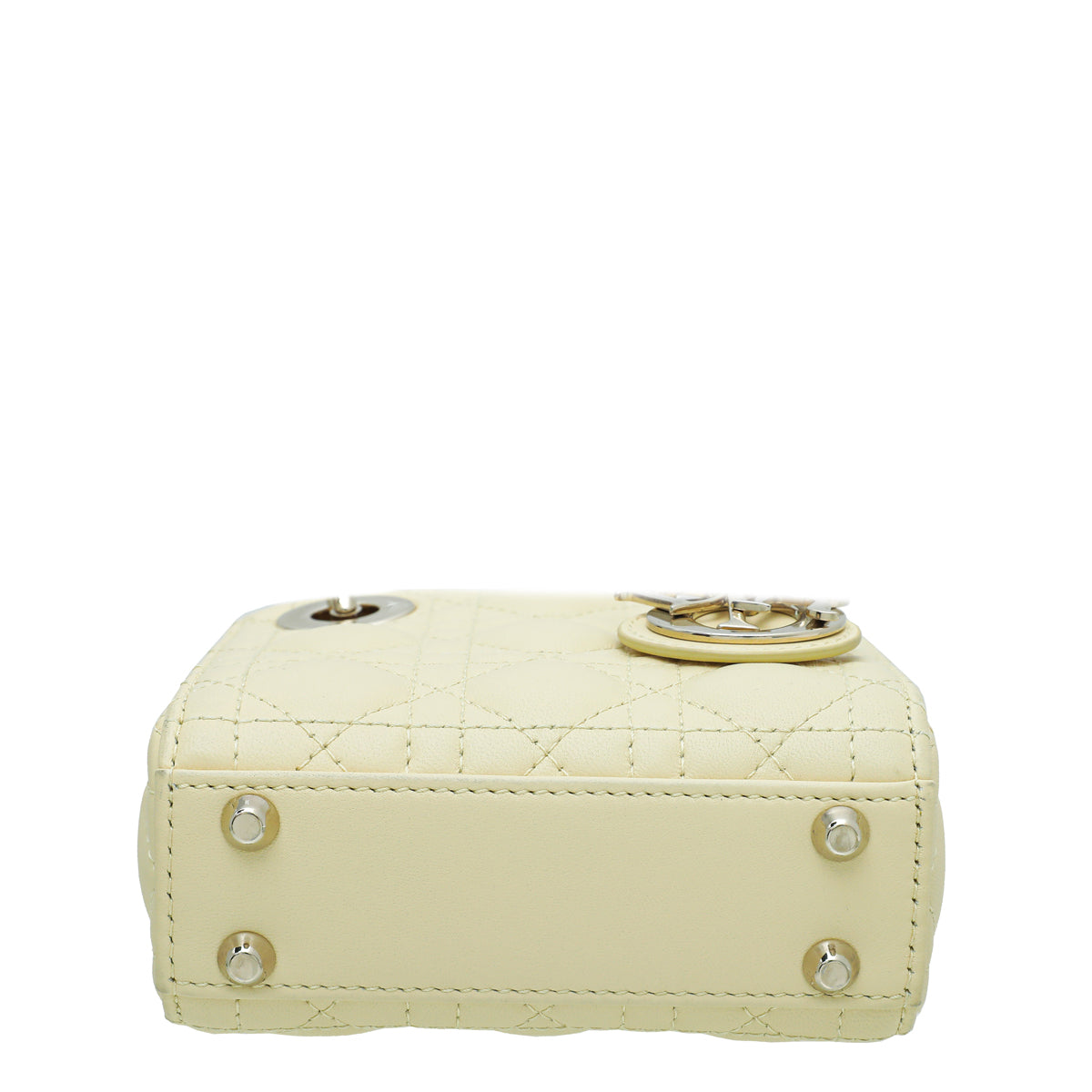 Christian Dior Light Yellow Lambskin Micro Bag