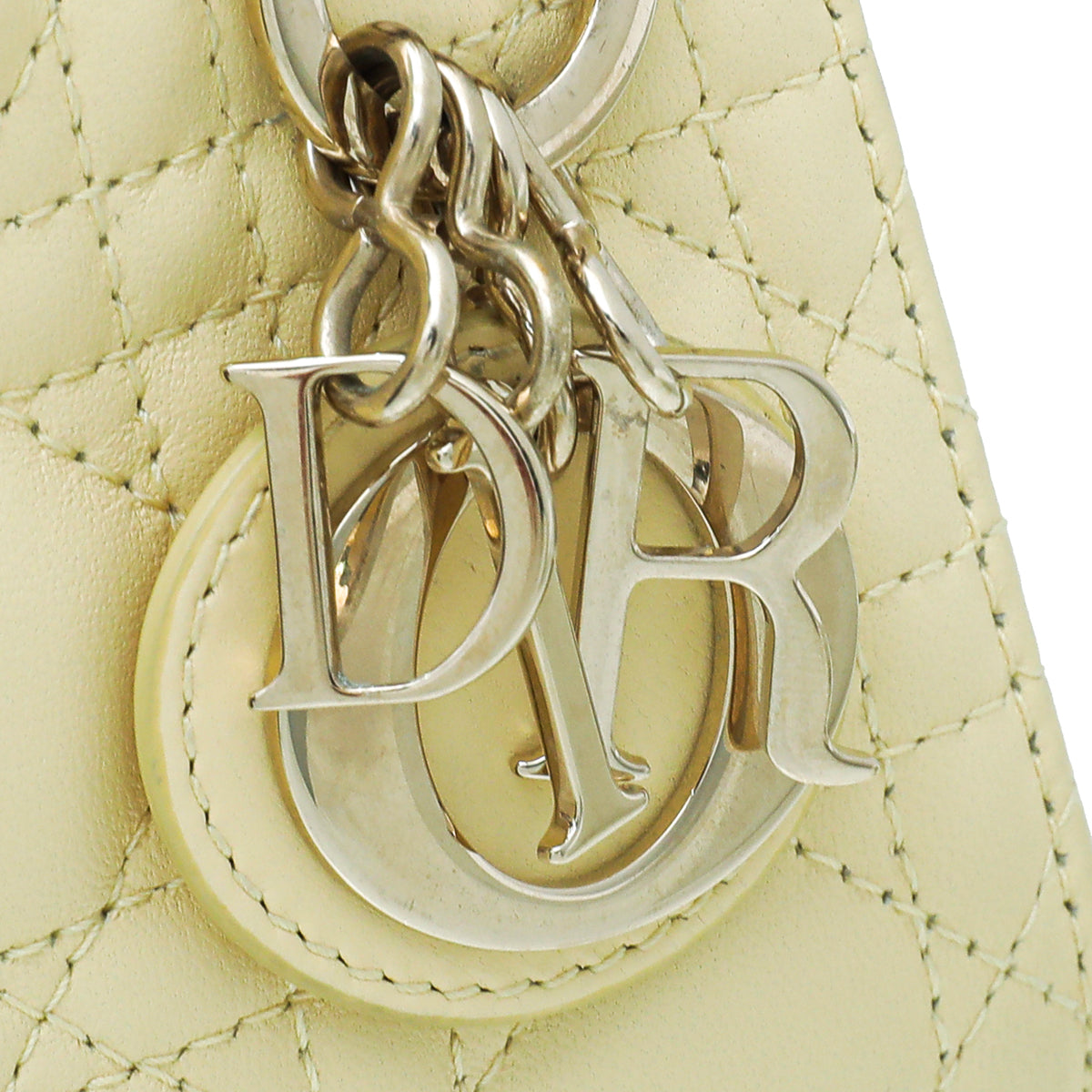 Christian Dior Light Yellow Lambskin Micro Bag