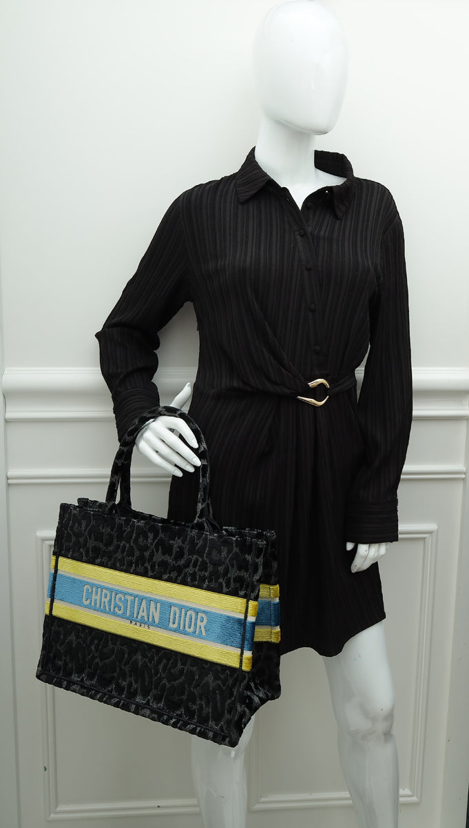 Christian Dior Bicolor Mizza Medium Book Tote Bag