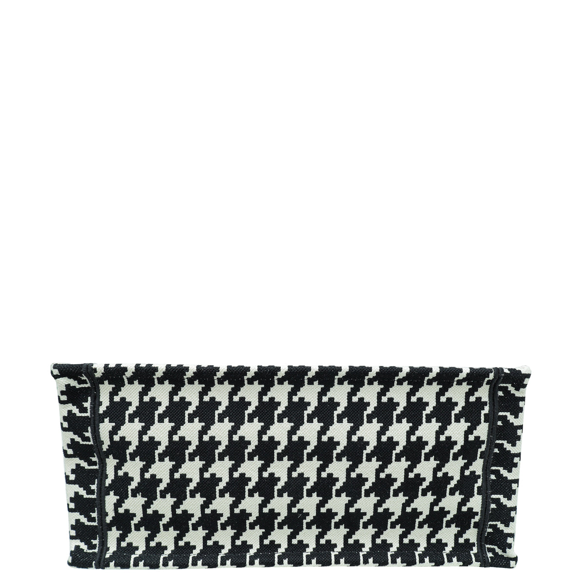 Christian Dior Bicolor Book Tote Macro Houndstooth Embroidery Medium Bag