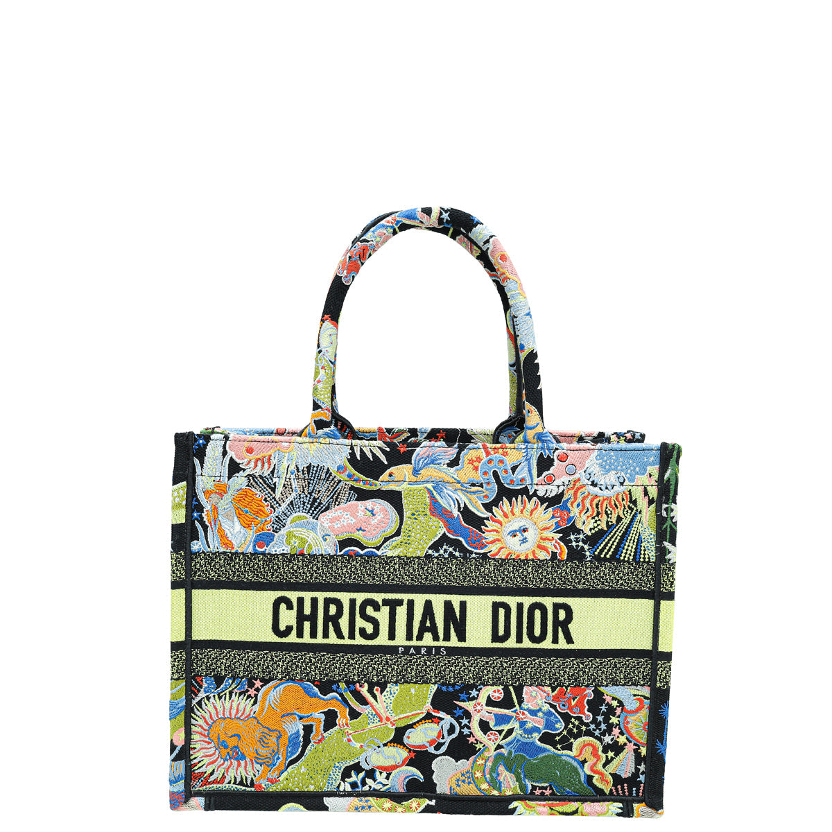 Christian Dior Multicolor Zodiac Fantastico Embroidered Medium Book Tote Bag