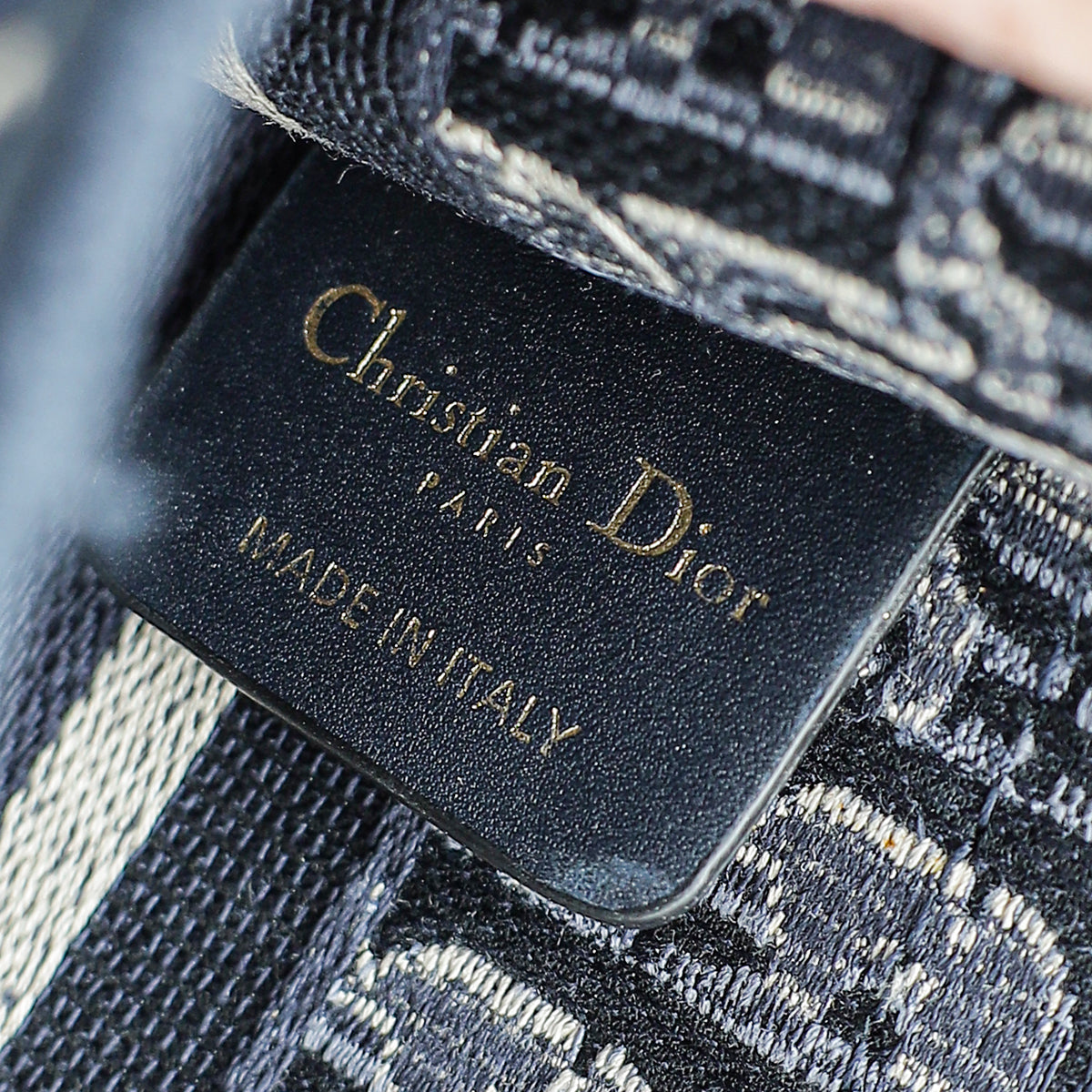 Christian Dior Navy Blue Oblique Velvet Book Tote Mini Bag