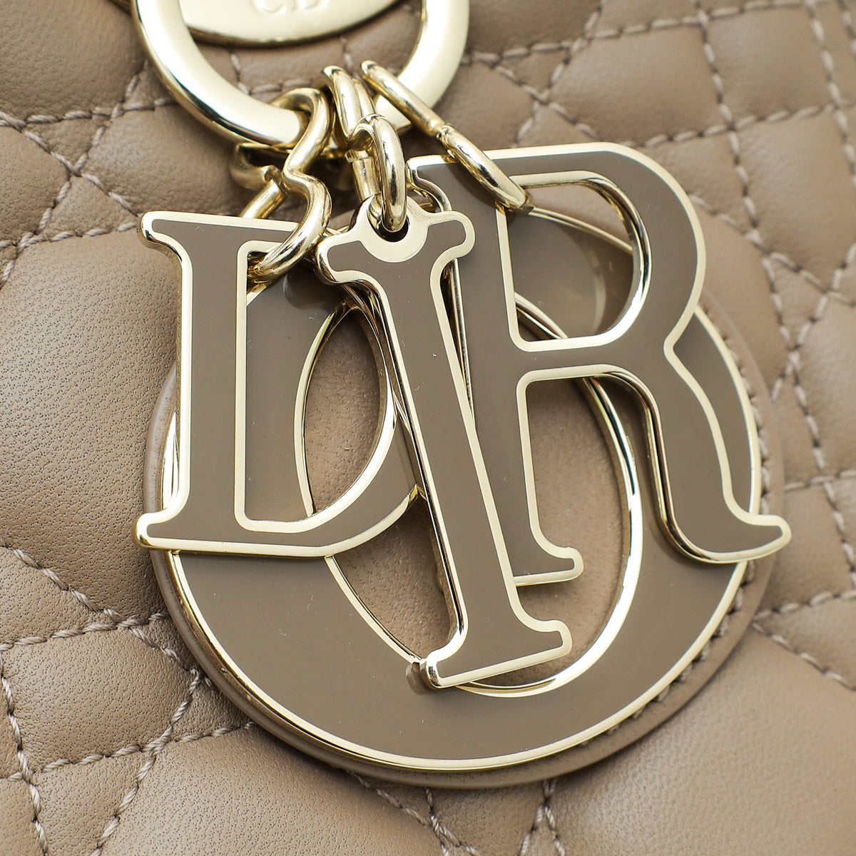 Christian Dior Warm Taupe Lady Dior Medium Bag