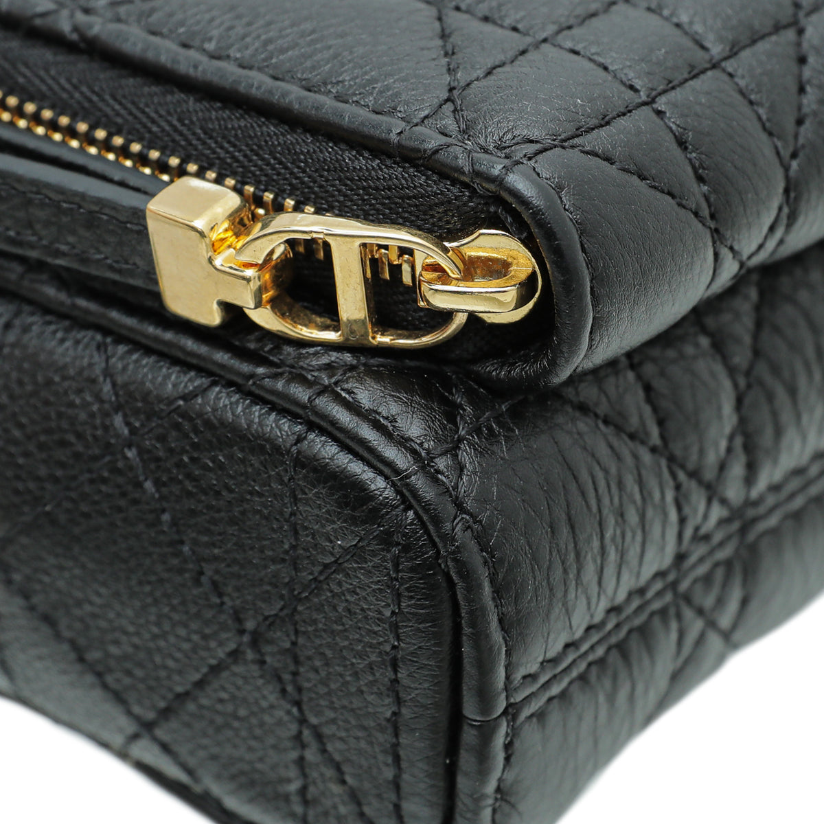 Christian Dior Black Caro Double Pouch Bag