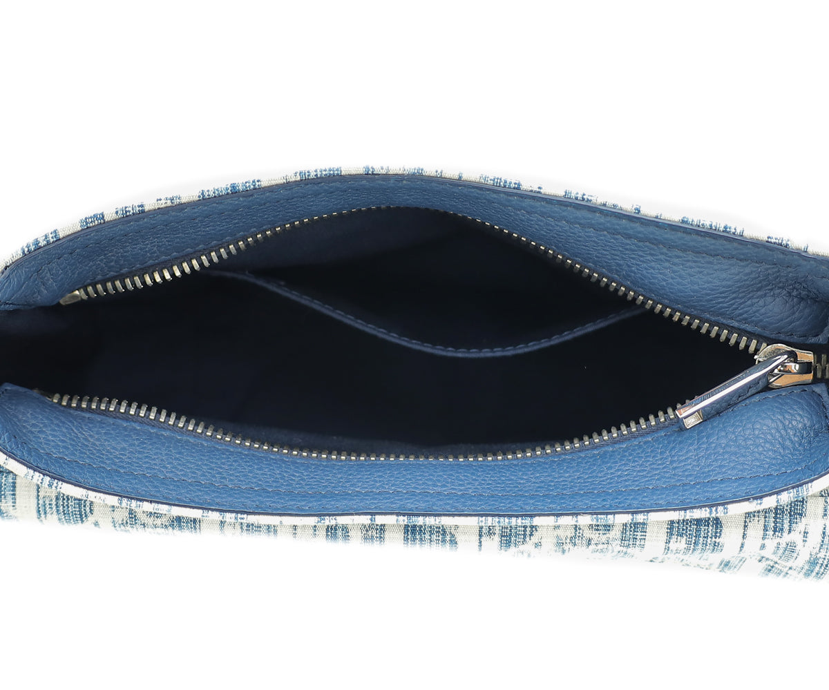 Christian Dior Blue Denim Oblique Soft Saddle Kasuri Mini Bag