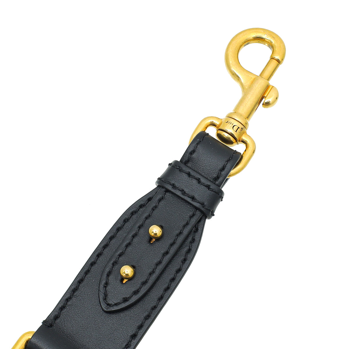 Christian Dior Bicolor 'Christian Dior' Embroidery Adjustable Shoulder Strap