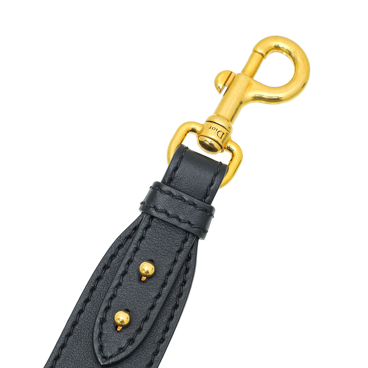 Christian Dior Bicolor 'Christian Dior' Embroidery Adjustable Shoulder Strap