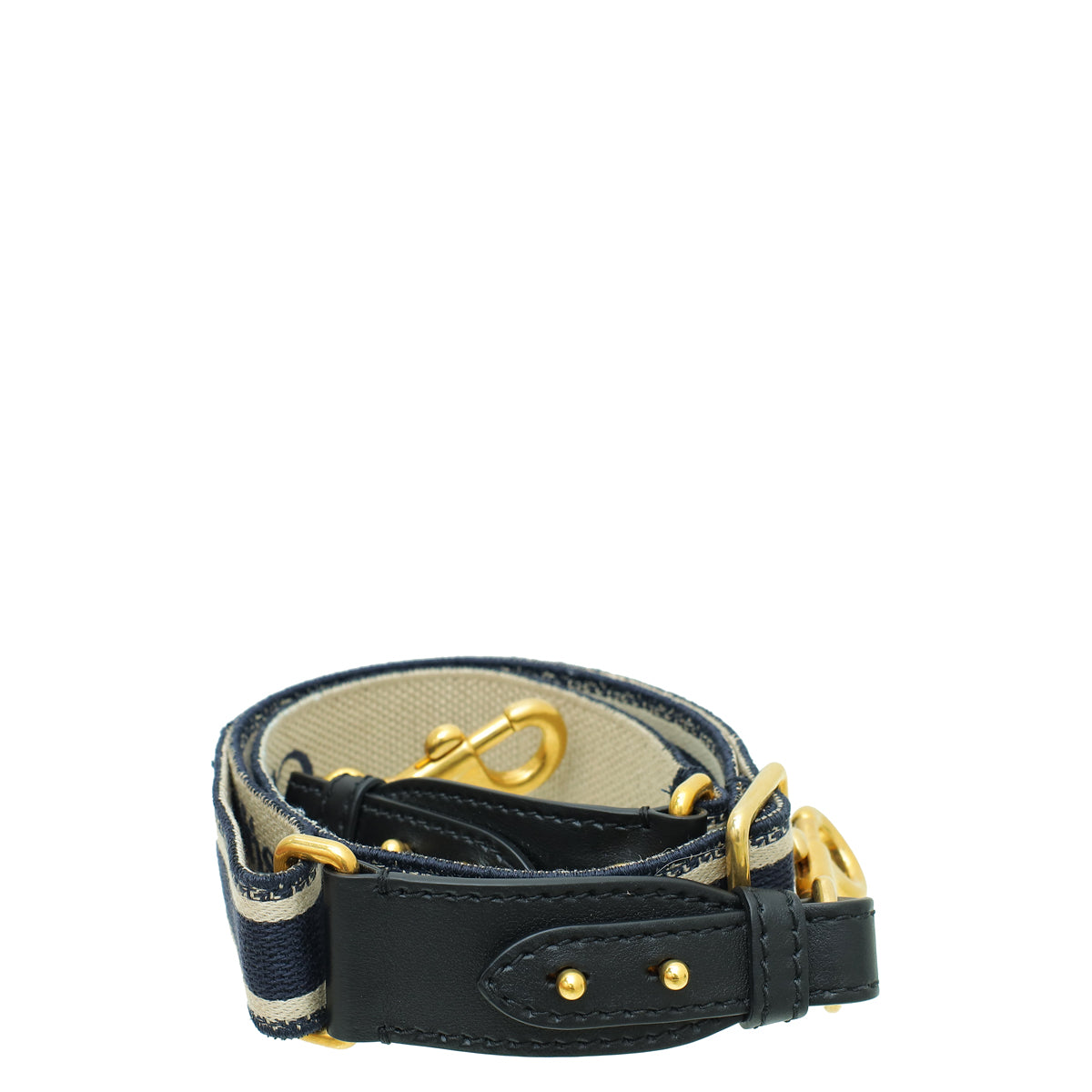 Christian Dior Bicolor Embroidery Adjustable Shoulder Strap