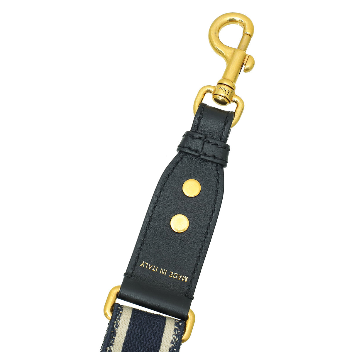 Christian Dior Bicolor Embroidery Adjustable Shoulder Strap