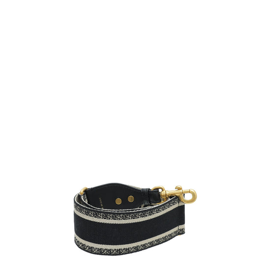 Christian Dior Bicolor CHRISTIAN DIOR' Embroidery Wide Strap